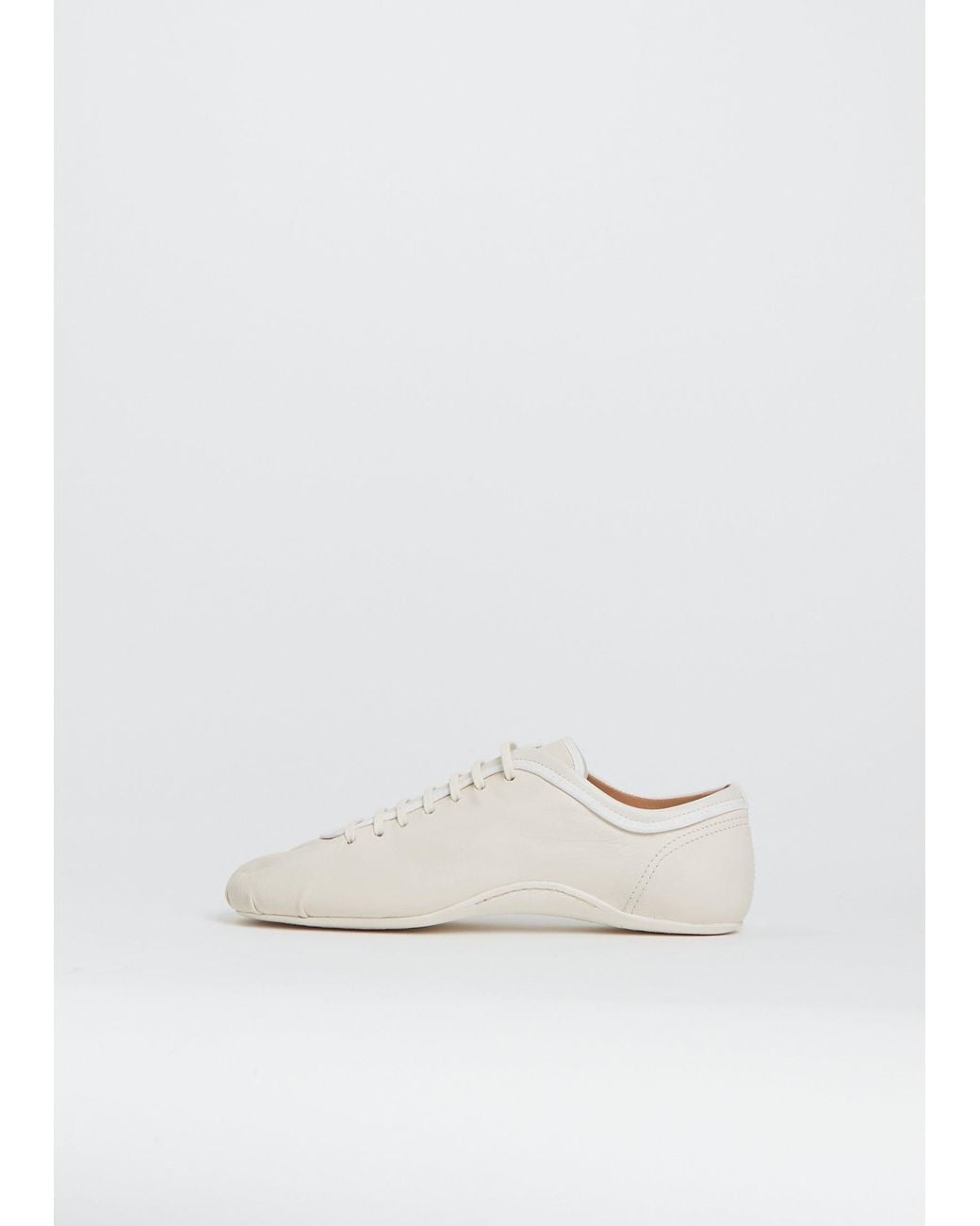 Dries Van Noten White Leather Lace-up Trainer