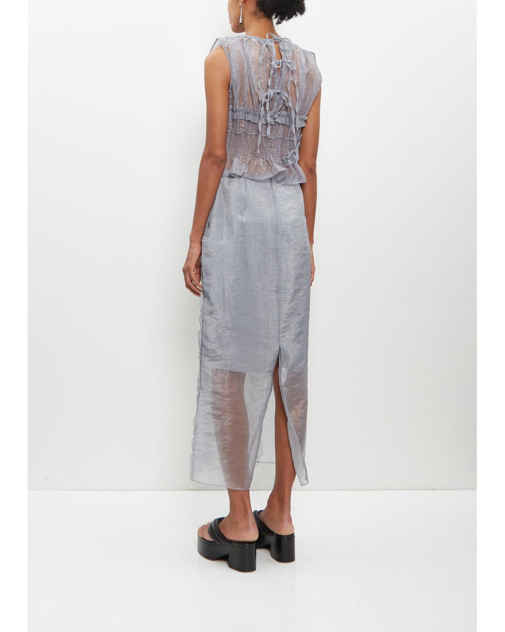 【Cecilie Bahnsen】OLYMPIA SKIRT OLYMPIA | SKIRT MAGNOLIA EMBROIDERY BLACK