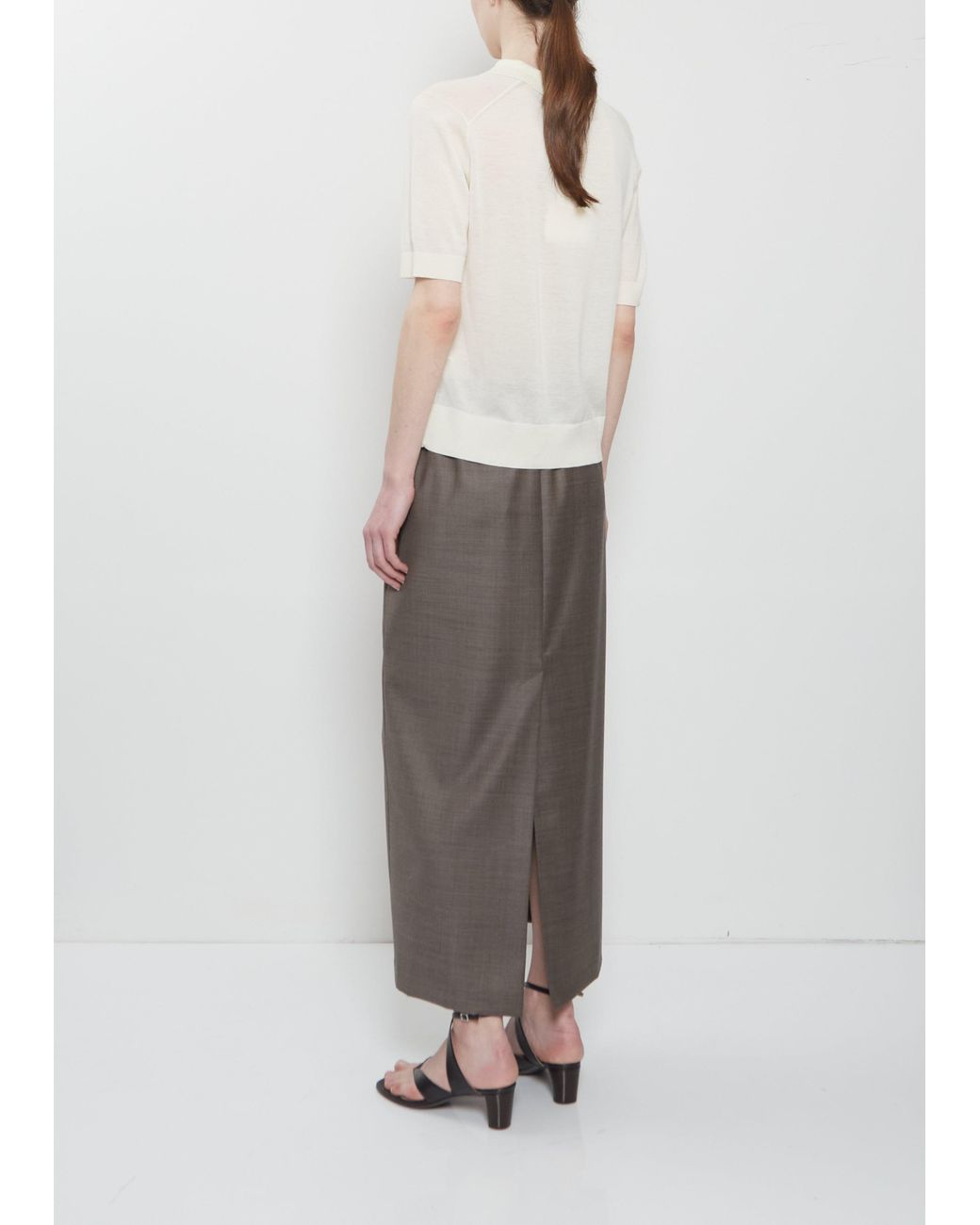Loulou de Saison White Migo Fine Cashmere Polo
