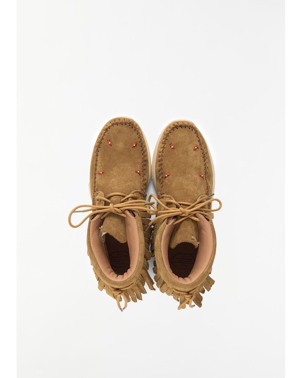 Visvim White Suede Lace-up Boots