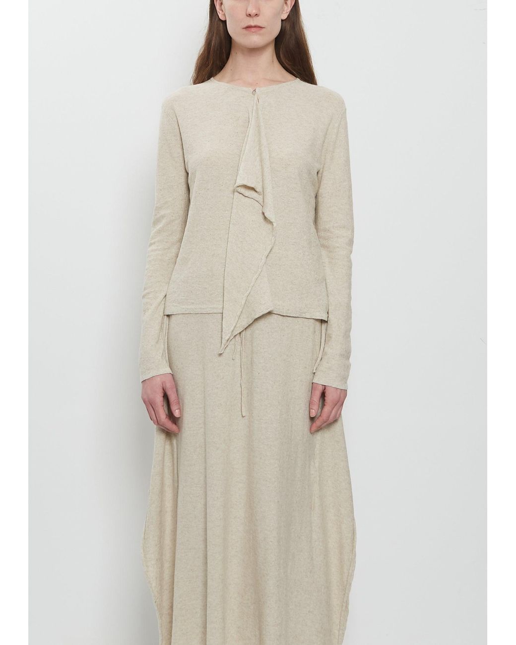 Lauren Manoogian Natural Wave Cotton Linen Cardigan