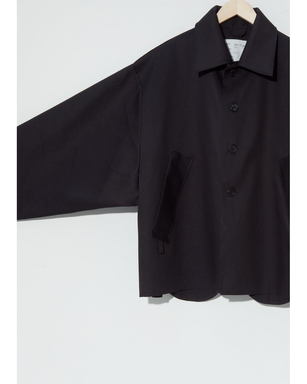 Camiel Fortgens Oversized Short Mackintosh in Black | Lyst