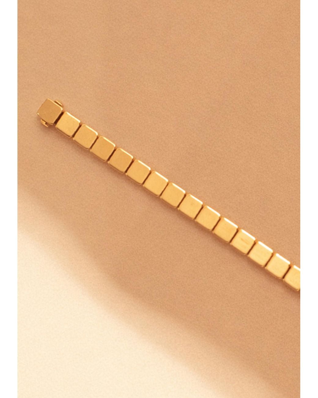 Ileana Makri White Tile Gold Bracelet, Medium