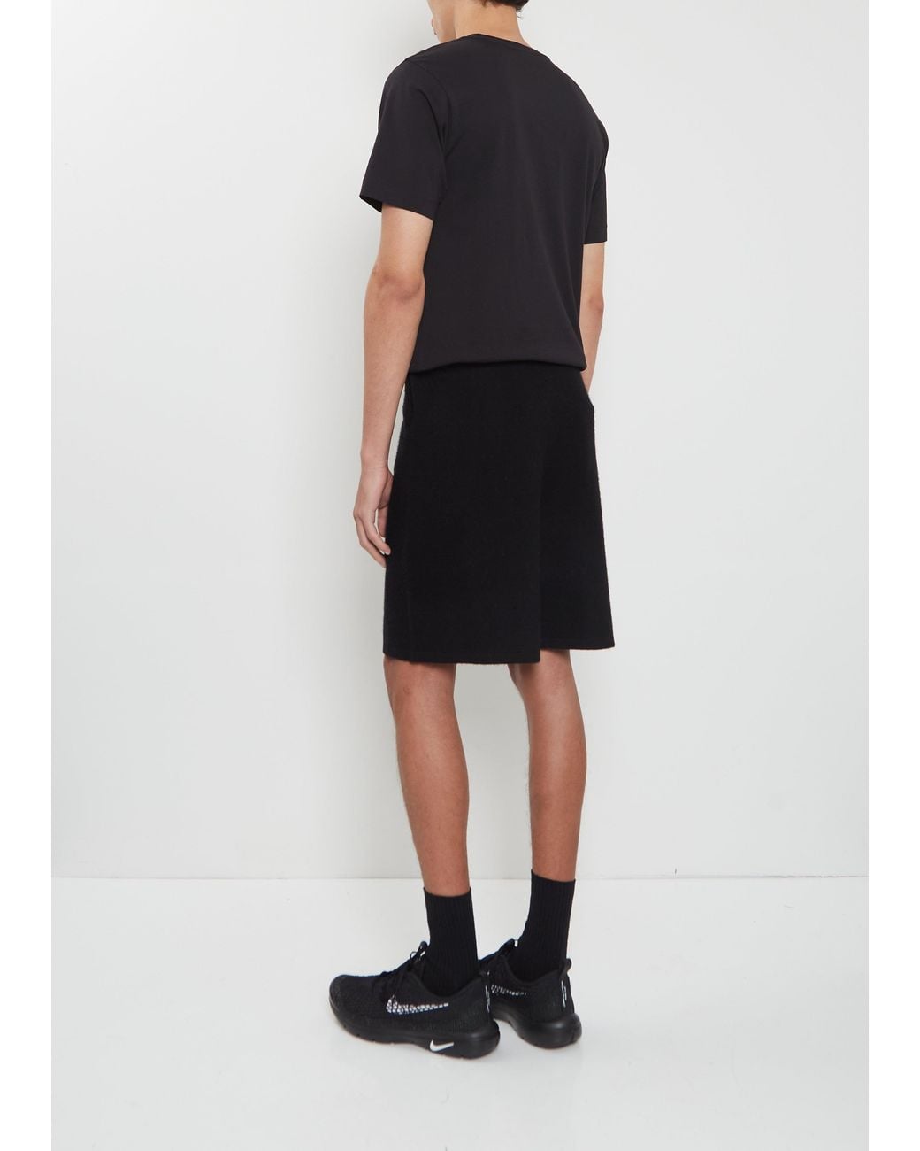 Frenckenberger Black Cashmere Shorts Mono