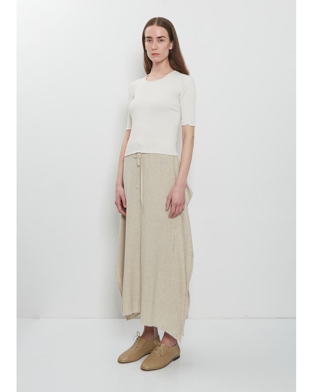 Lauren Manoogian Natural Wave Cotton Linen Skirt