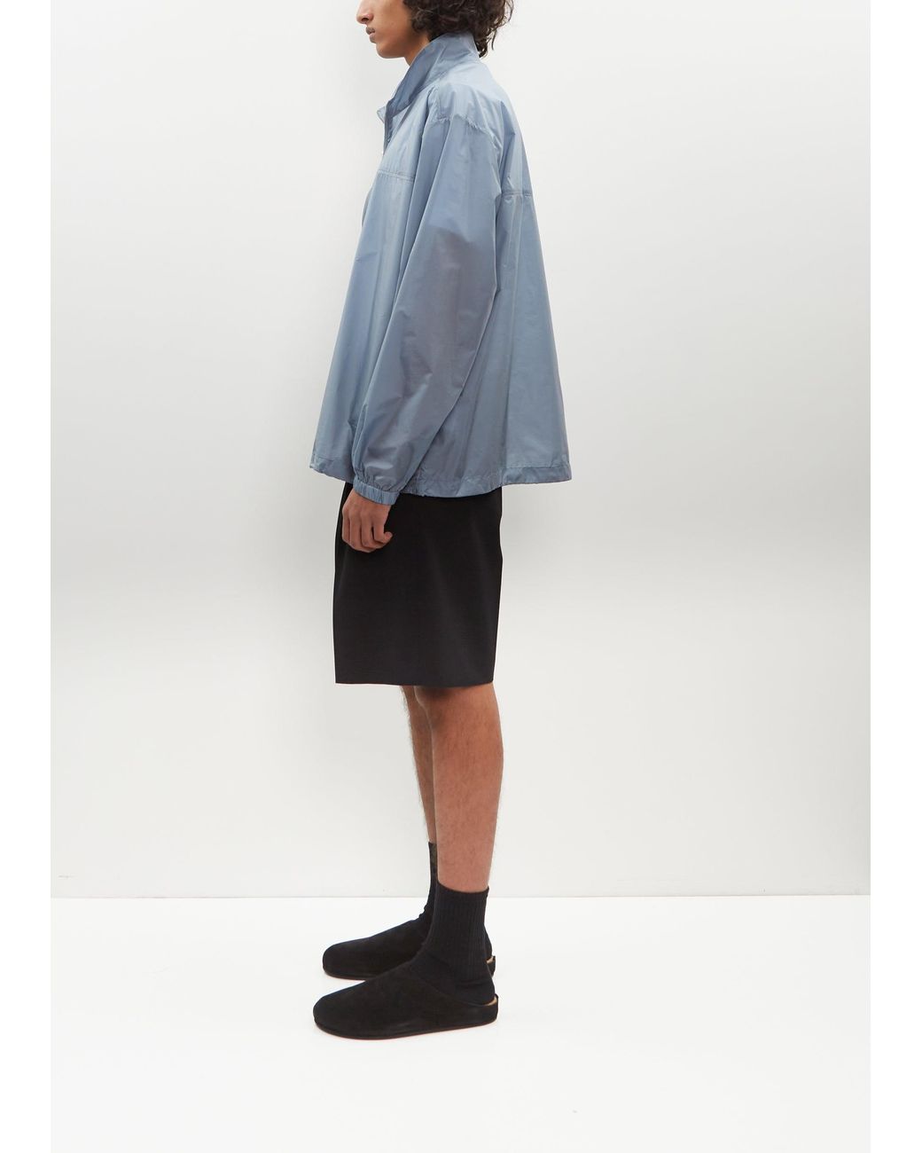 AURALEE オーラリー LIGHT NYLON HALF ZIP P/O auralee-Blue-Gray-Light-Nylon-