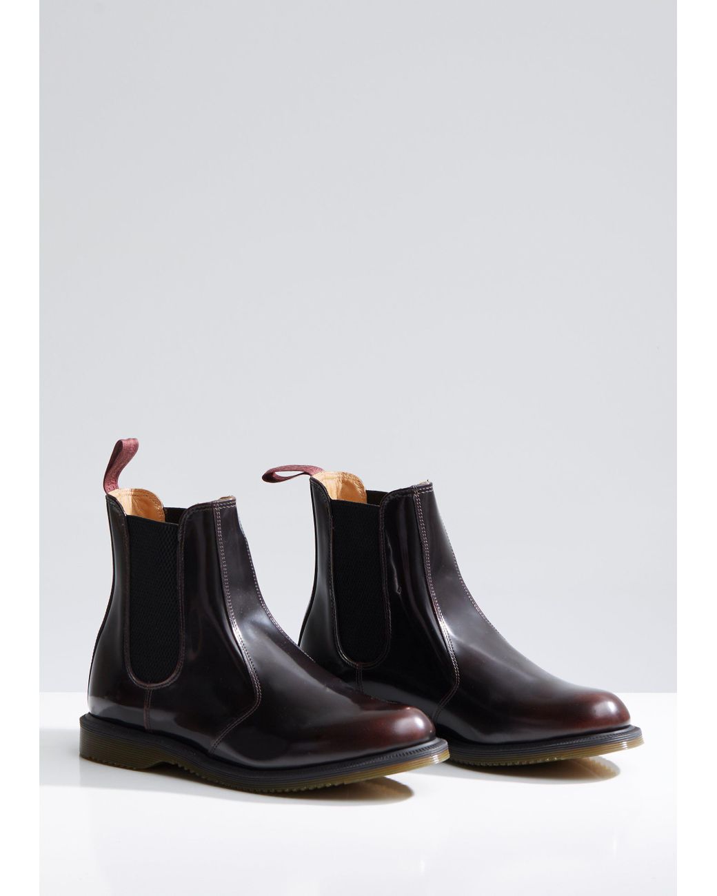 Dr. Martens Leather Flora Chelsea Boots in Black | Lyst