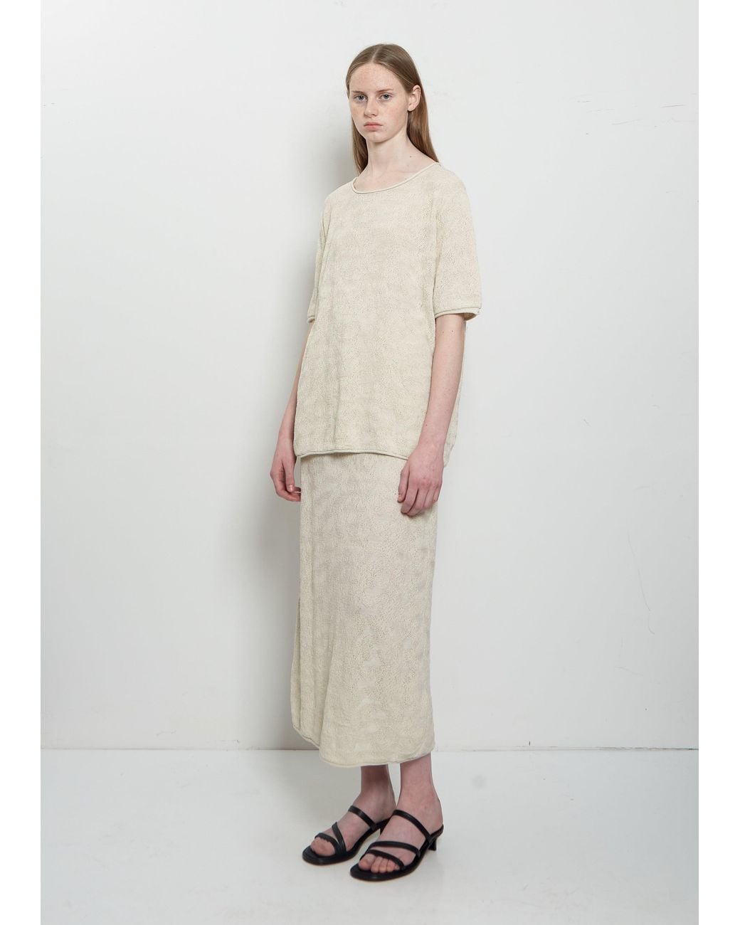 Lauren Manoogian Natural Terra Pima Cotton Knit Tee