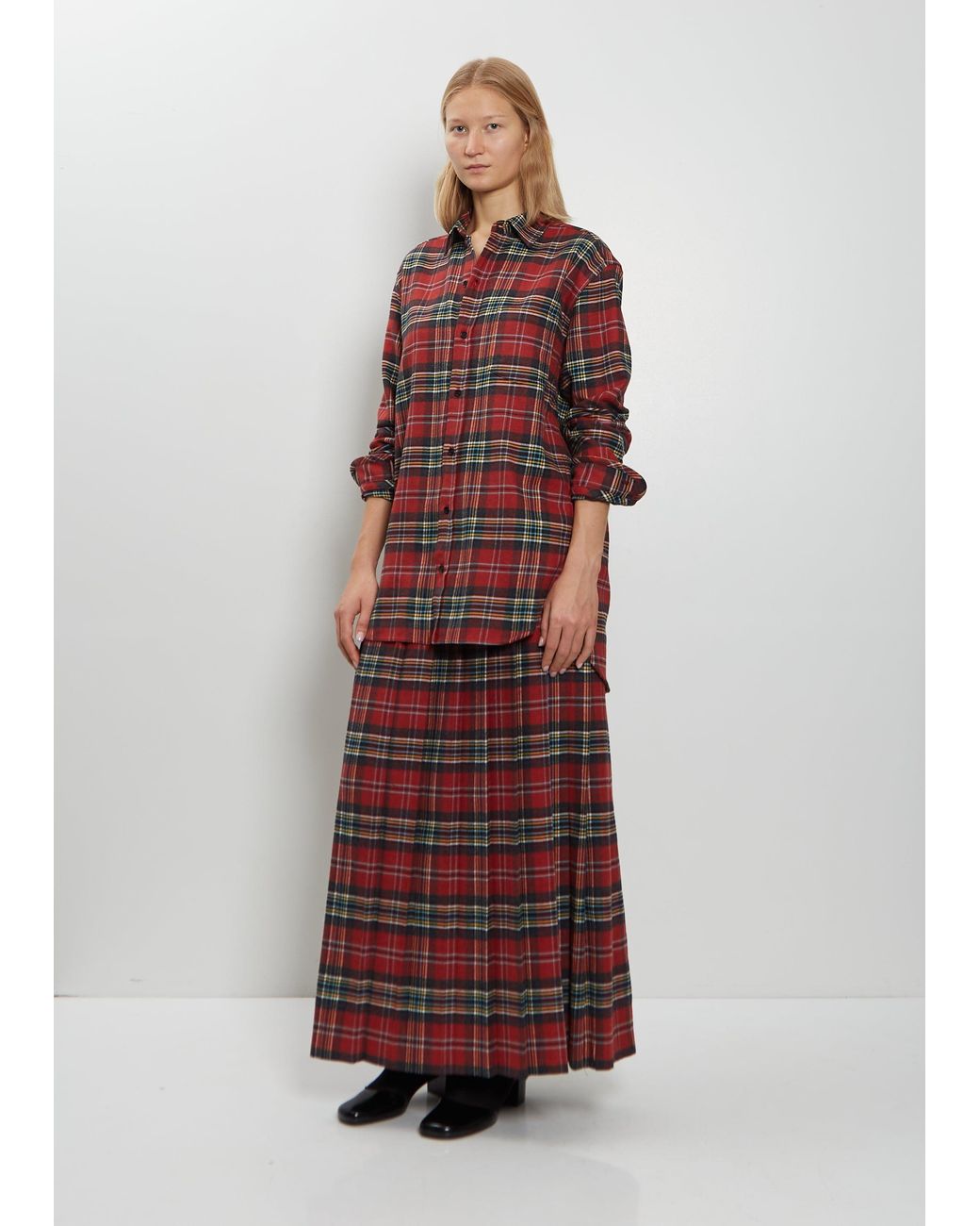 Meta Campania Collective Red Pablo Cotton Tartan Shirt