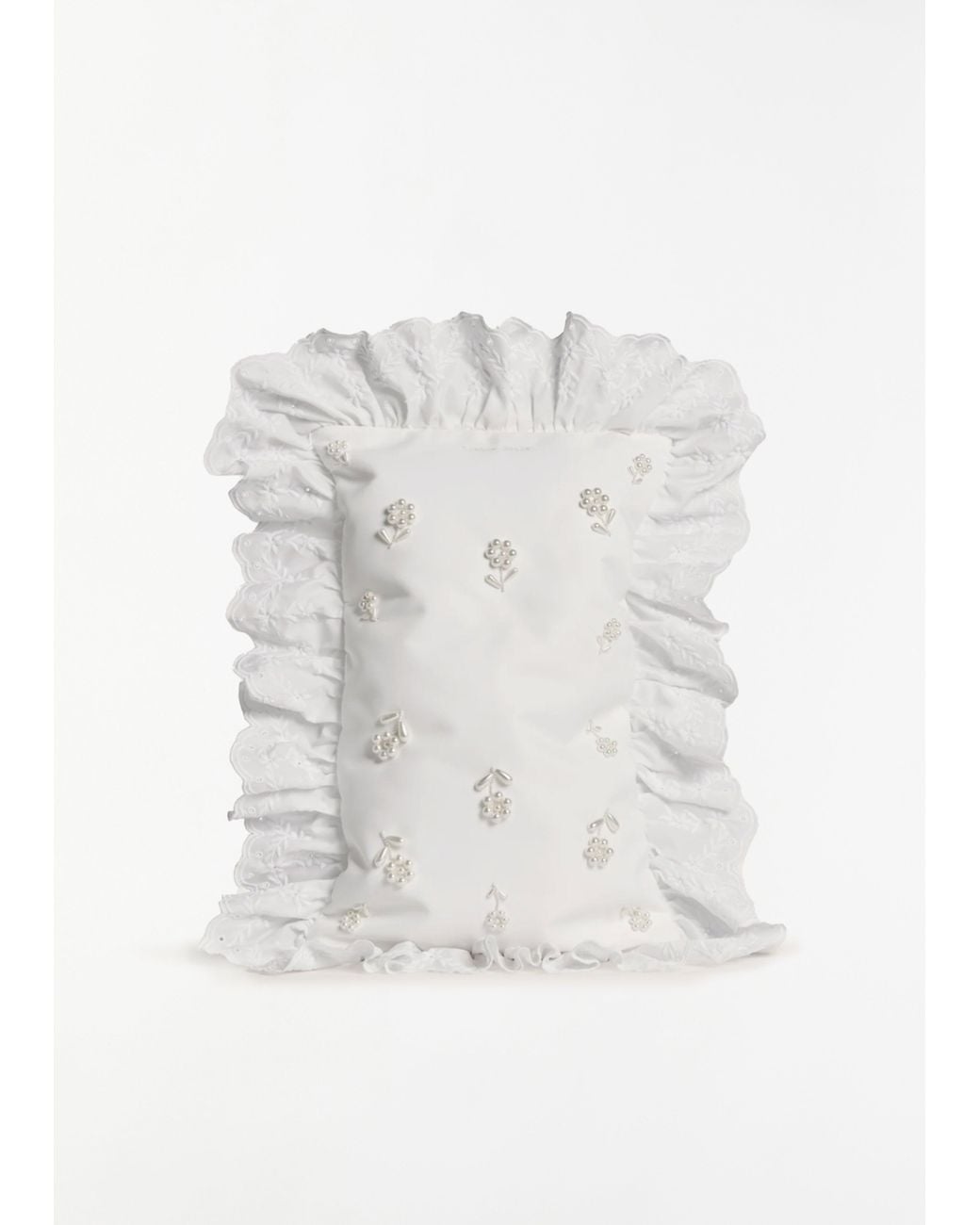 Simone Rocha White Embellished Pillowcase Clutch Bag