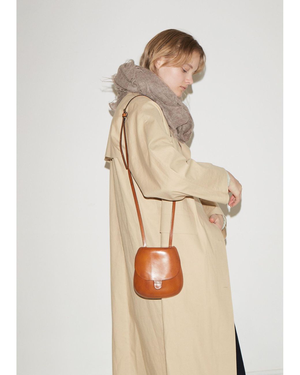 Lemaire Cartridge Bag in Brown Lyst