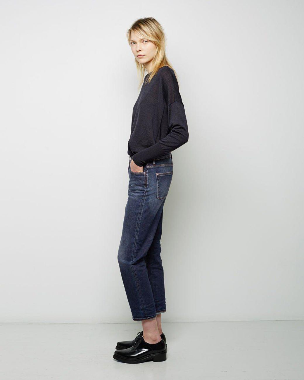 Acne Studios Denim Row Five Straight Jean in Blue | Lyst
