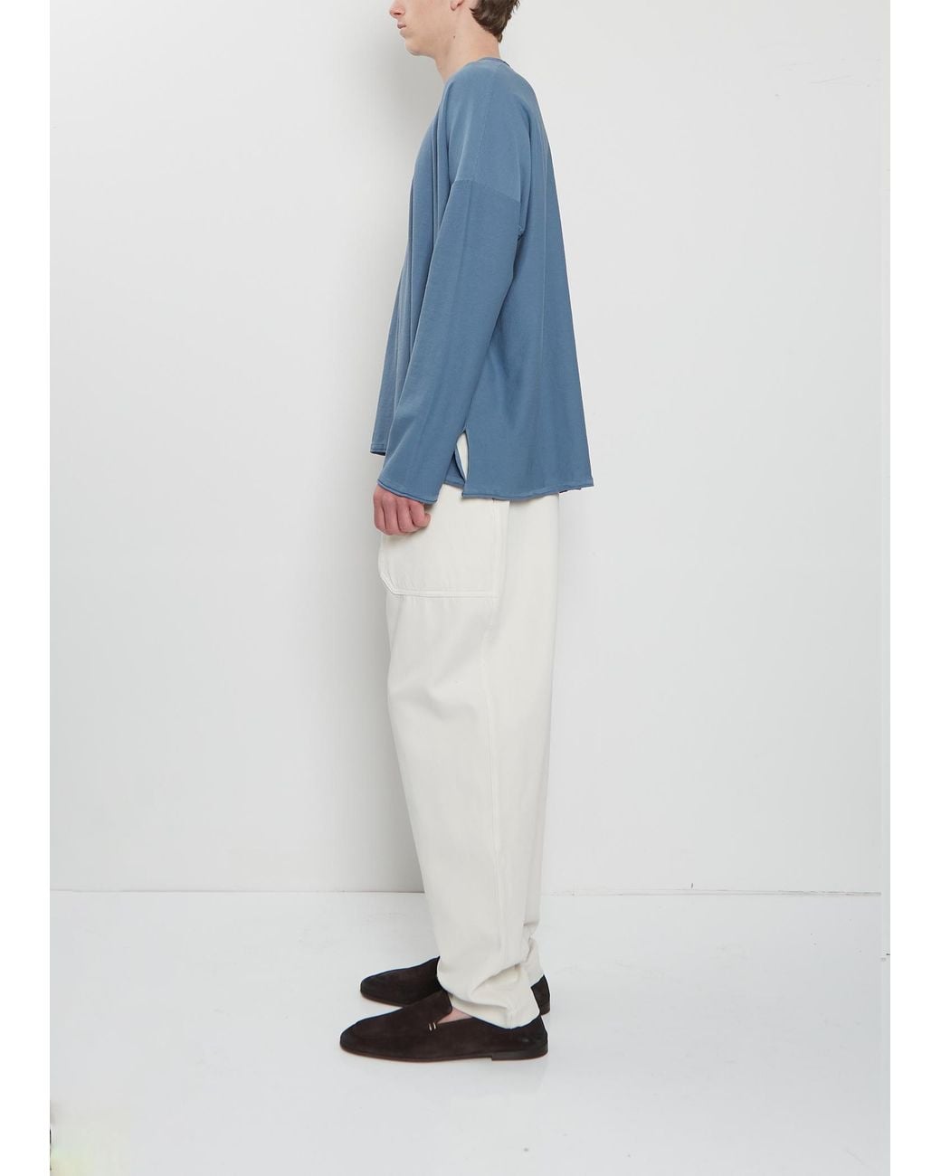 Casey Casey Blue Overdyed Long Sleeve Shirt