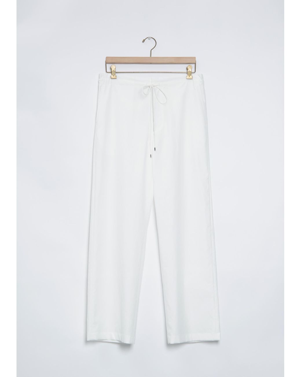 AURALEE Washed Finx Twill Easy Wide Pants in White | Lyst
