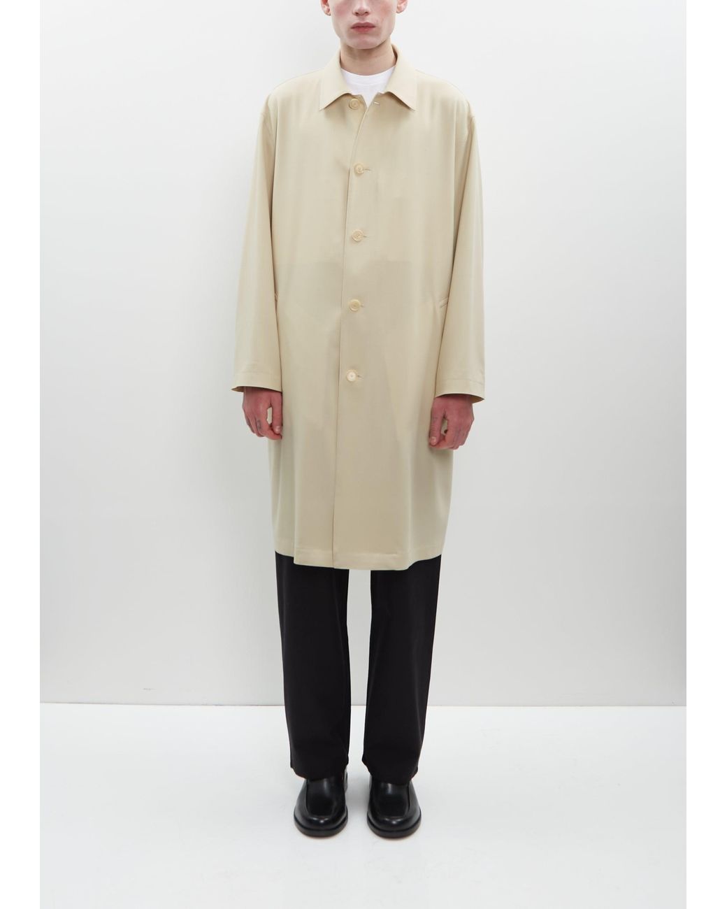 ジャケット・アウター HARD TWIST WOOL TWILL SOUTIEN COLLA auralee-Ivory-Hard-Twist-Wool-