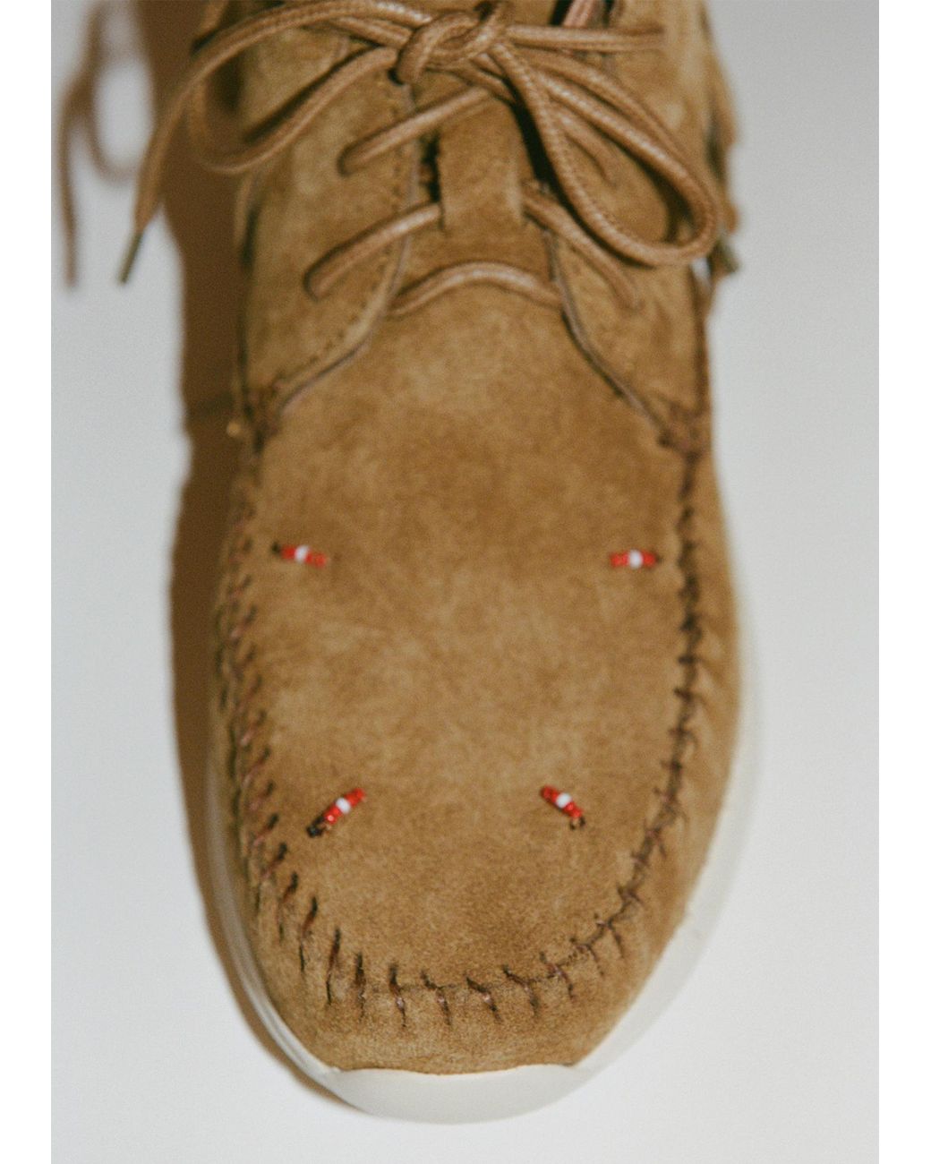 Visvim White Suede Lace-up Boots