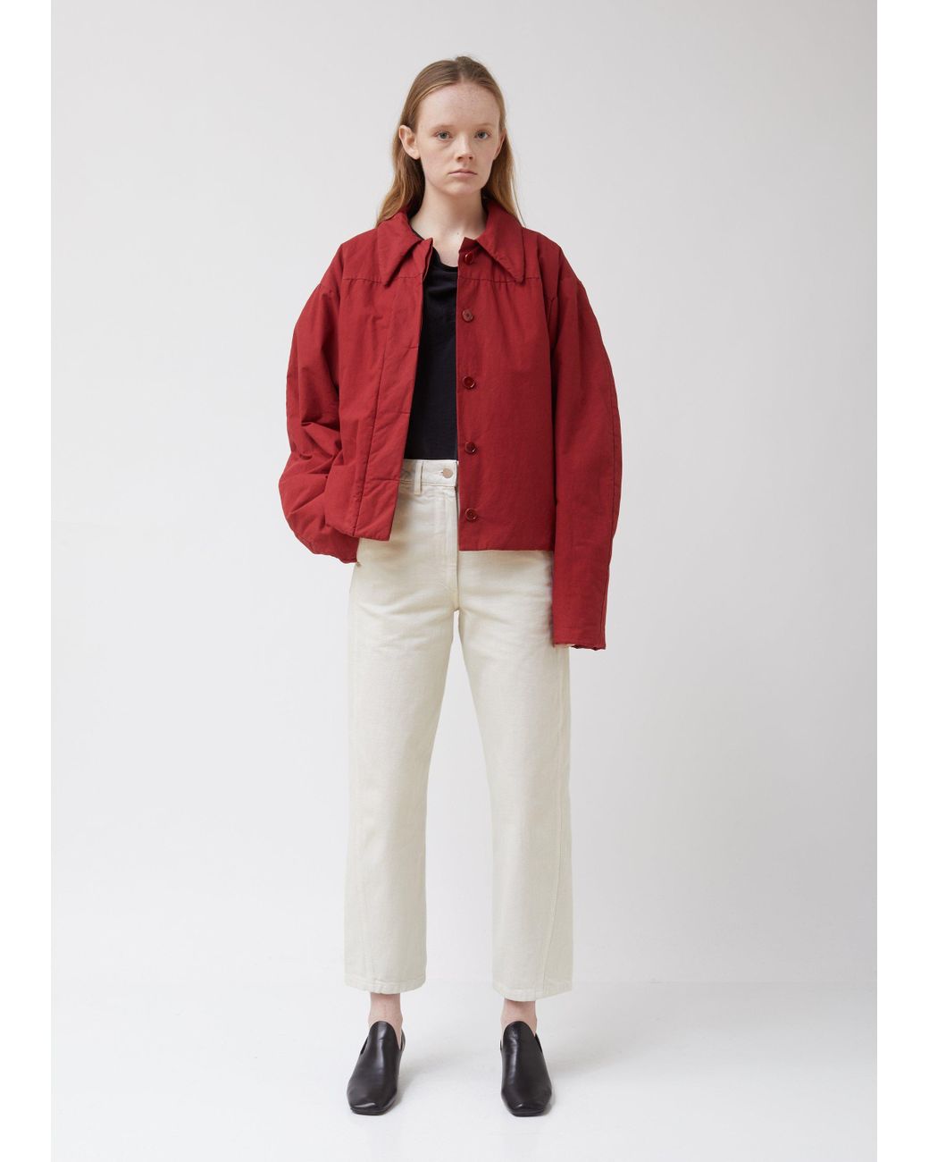 Red blouson jacket clearance