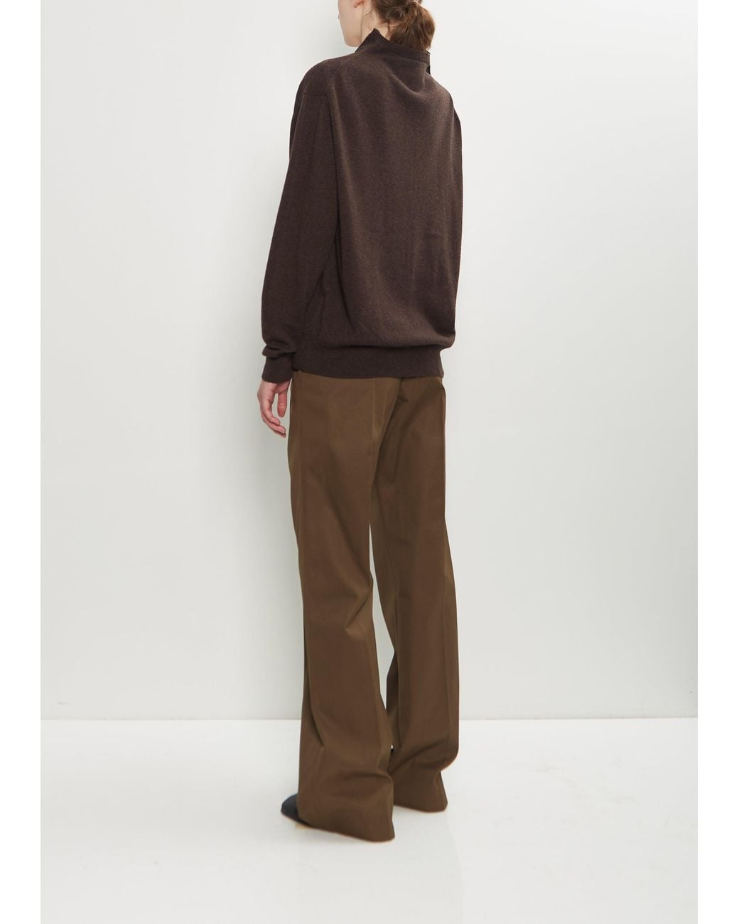 Carven Brown Cashmere Double Sweater