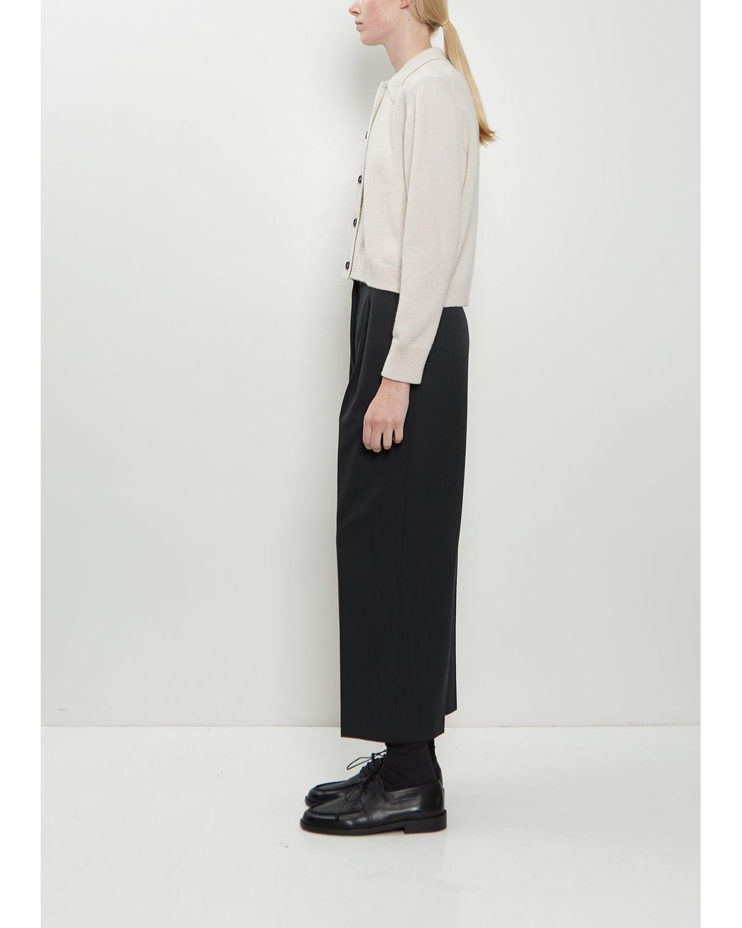 Margaret Howell White Merino Wool Cardigan Jacket