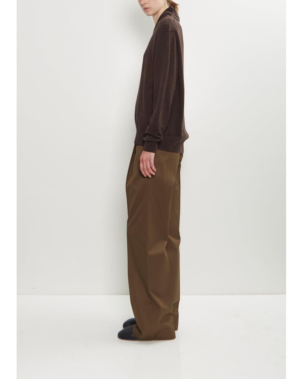 Carven Brown Cashmere Double Sweater