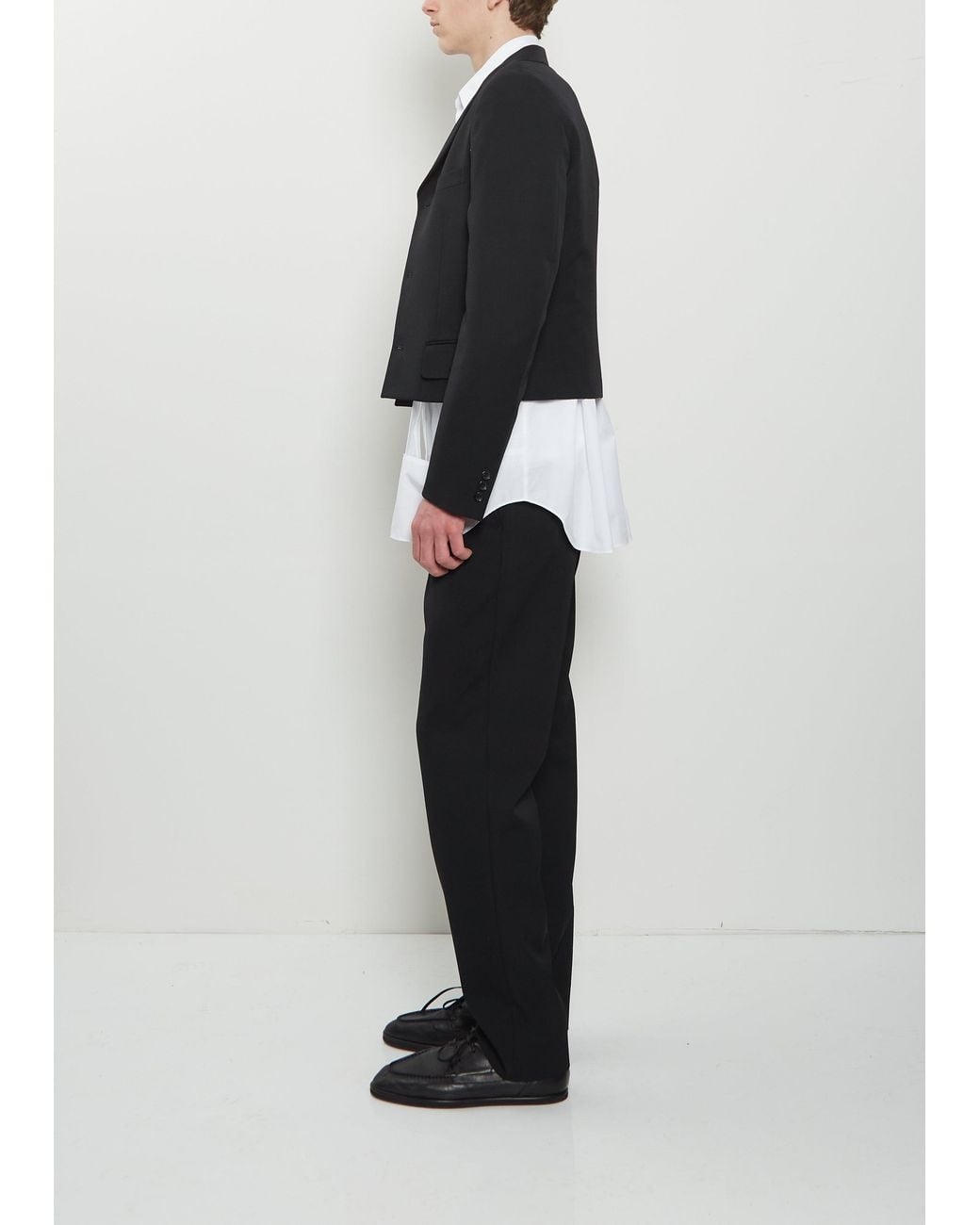 Comme des Garçons Black Wool Short Blazer