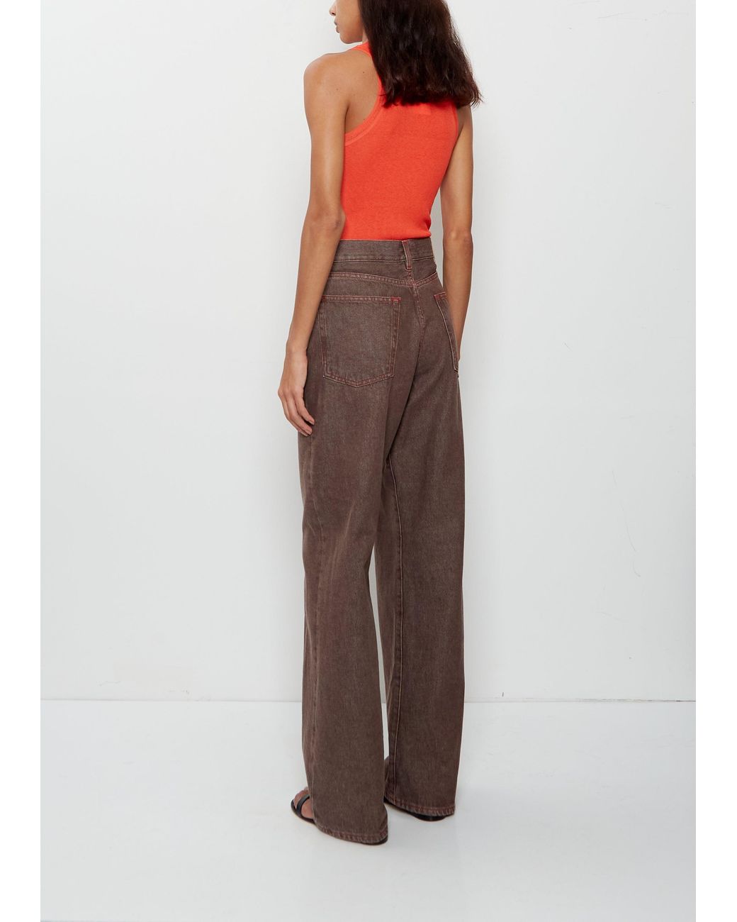 6397 Brown Wide Cotton Jean