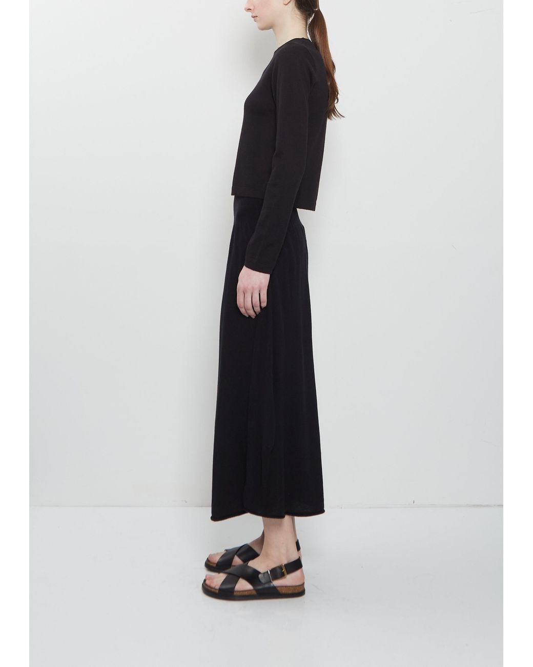 Extreme Cashmere Black N°451 Lisa Cotton Cashmere Top