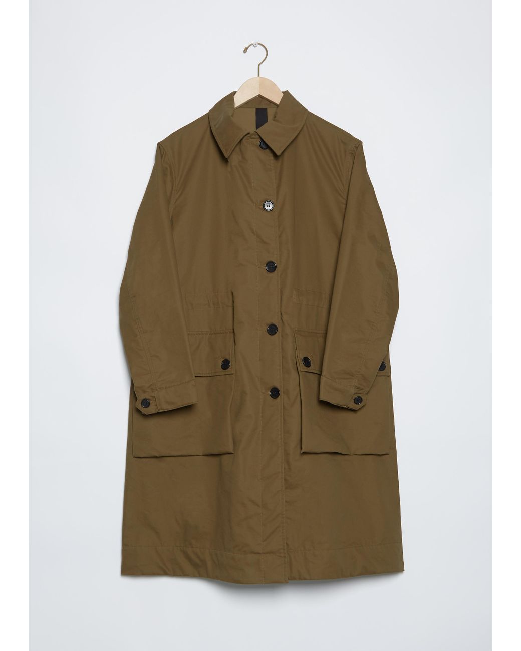 MHL by Margaret Howell Offset Placket Parka in Natural | Lyst