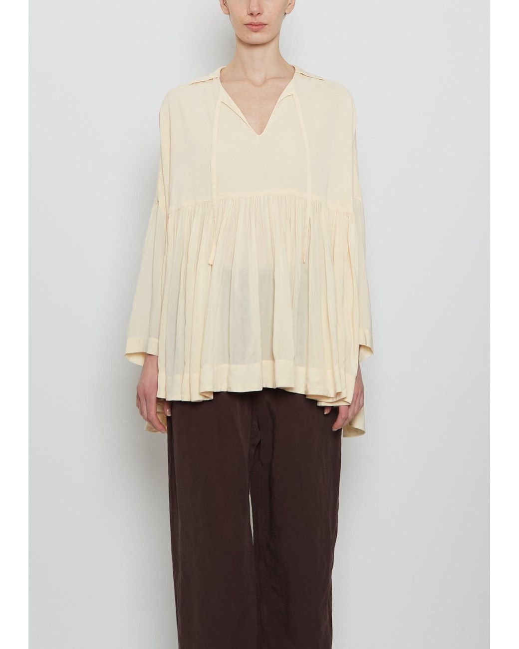 Casey Casey Halles Fluid Top in White | Lyst Australia
