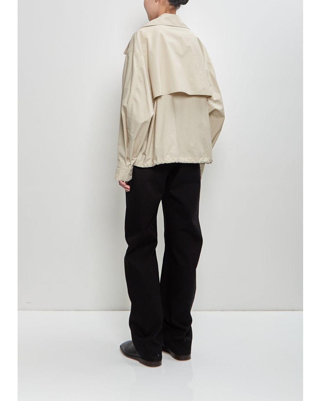 Lemaire Cotton Double Flap Light Blouson in White | Lyst