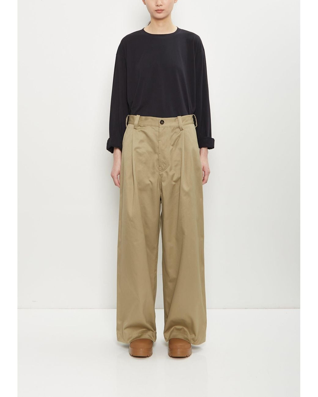 Sofie D'Hoore Natural Pasadena Cotton Darted Pants