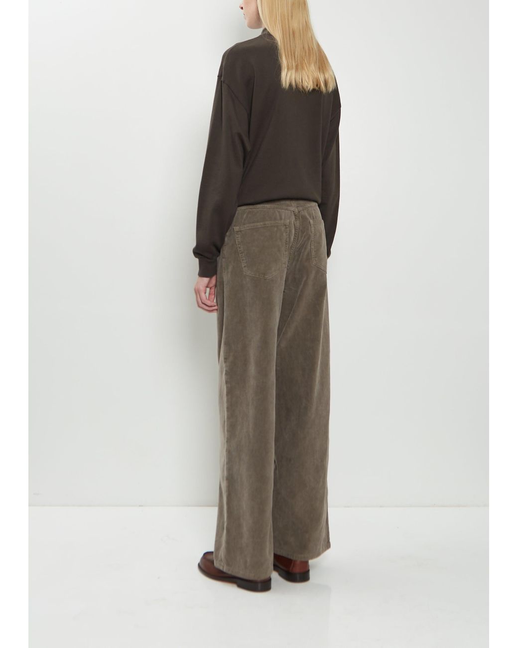 AURALEE Finx Corduroy Wide 5 Pocket Pants | Lyst