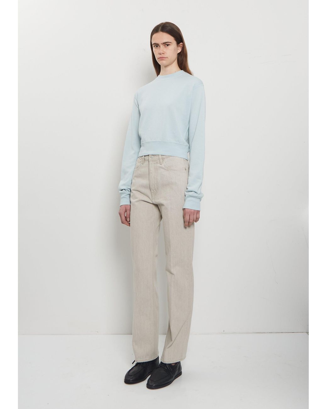 Auralee Gray High Twist Light Sweat Pullover