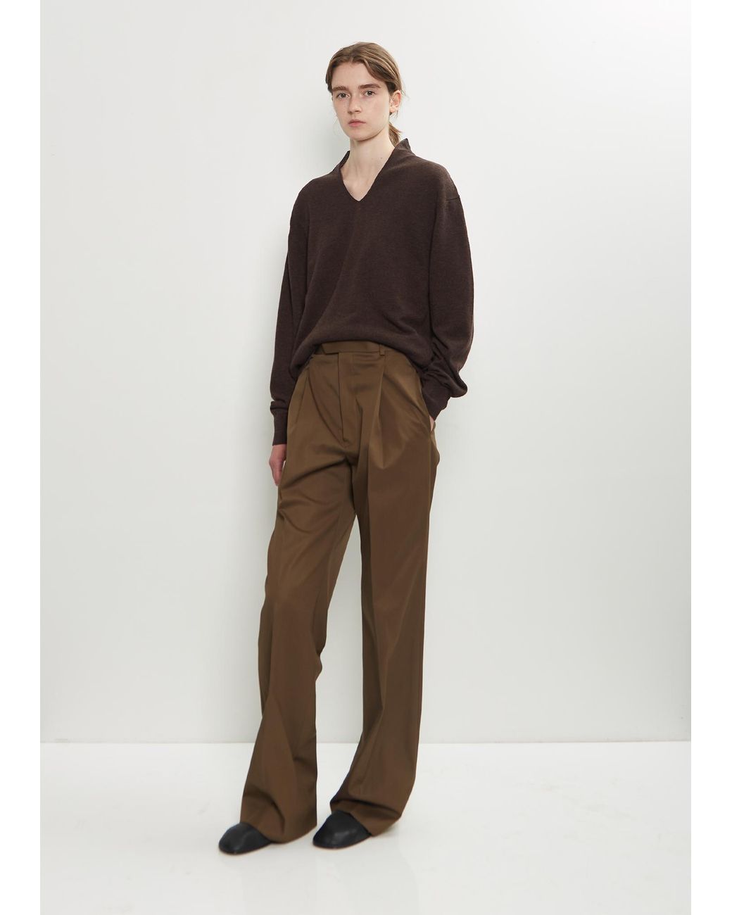 Carven Brown Cashmere Double Sweater