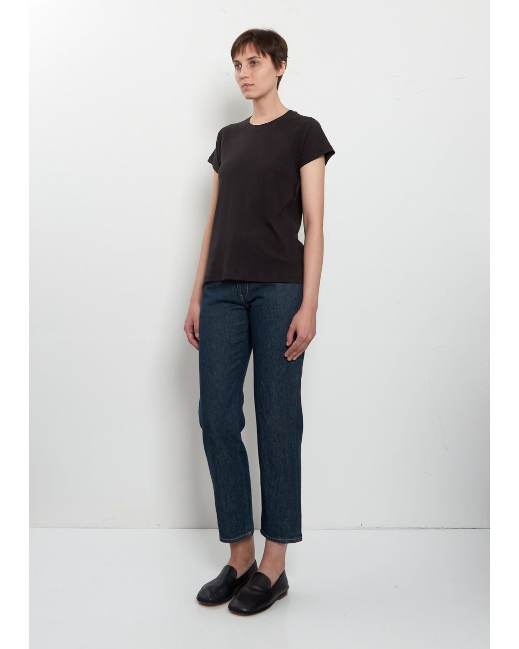 6397 Black Raglan Cotton Tee