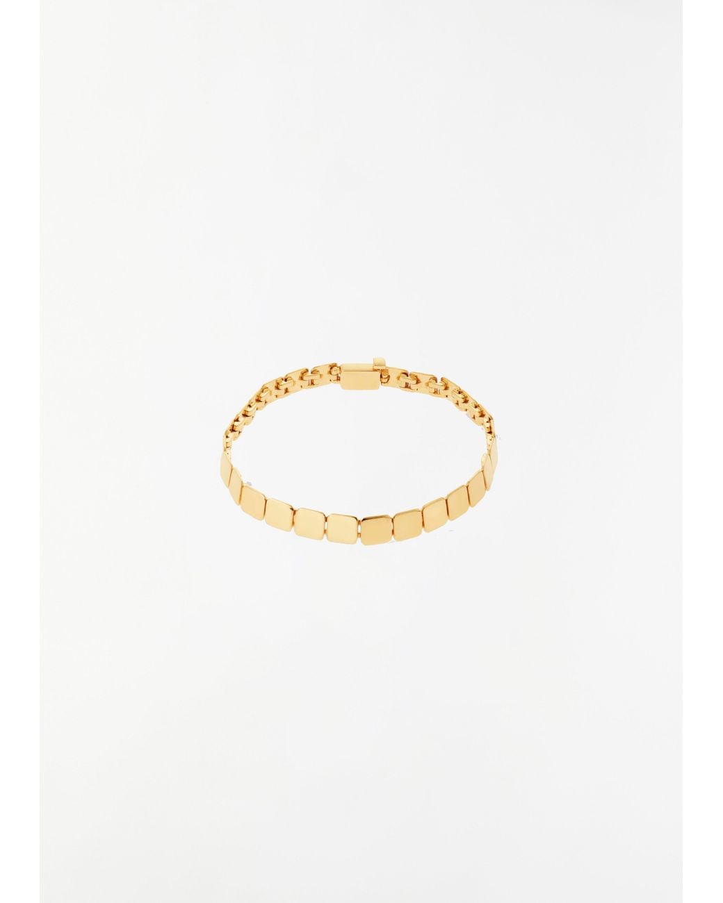 Ileana Makri White Tile Gold Bracelet, Medium