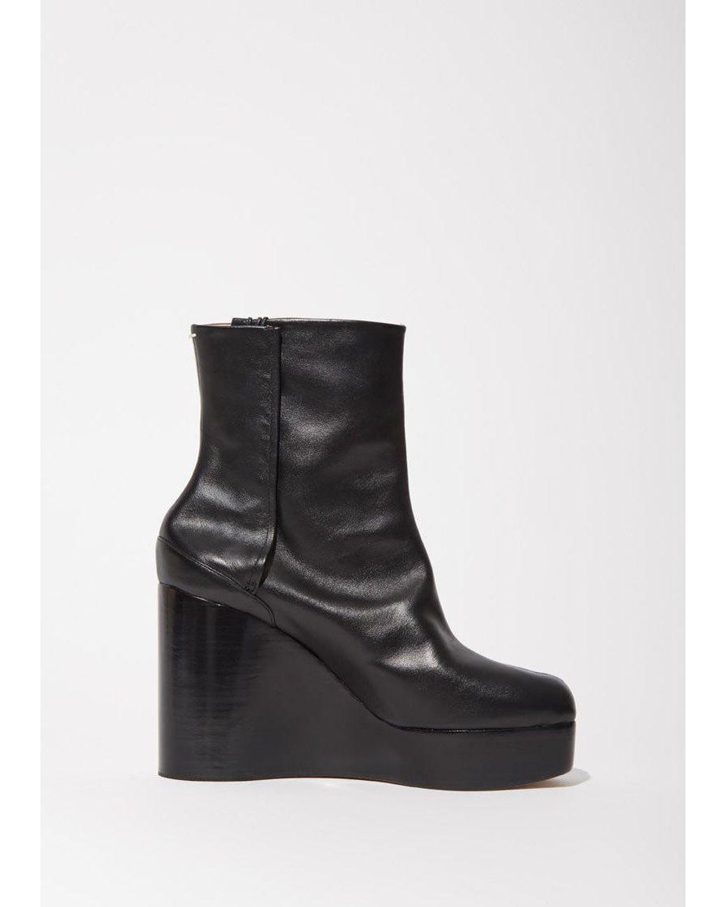 Maison Margiela Platform Tabi Wedge Boot in Black Lyst