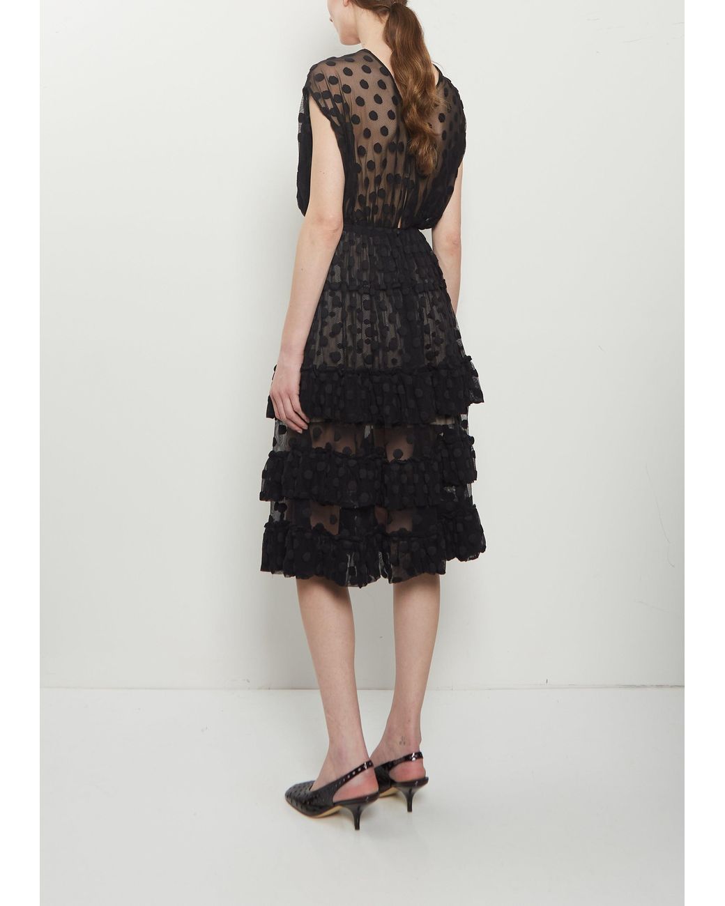 Dries Van Noten Black Dally Mesh Dress
