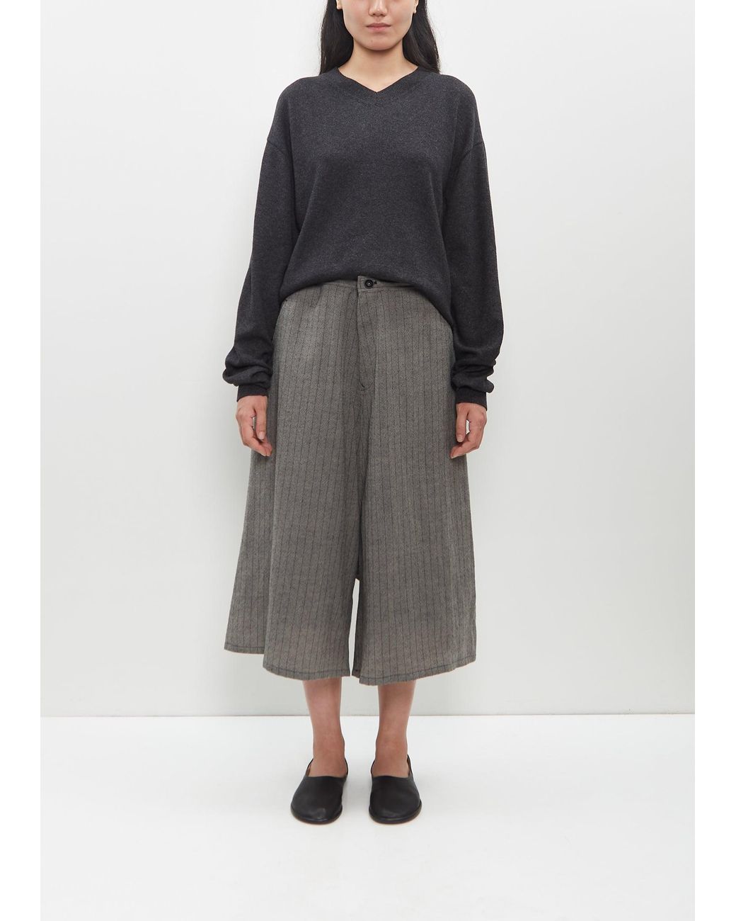 Call BACK ZIP TROUSERS BLACK コール 黒 石川義朗 YOHJI YAMAMOTO, Half Sarouel Pants（Cotton Twill Sarouel