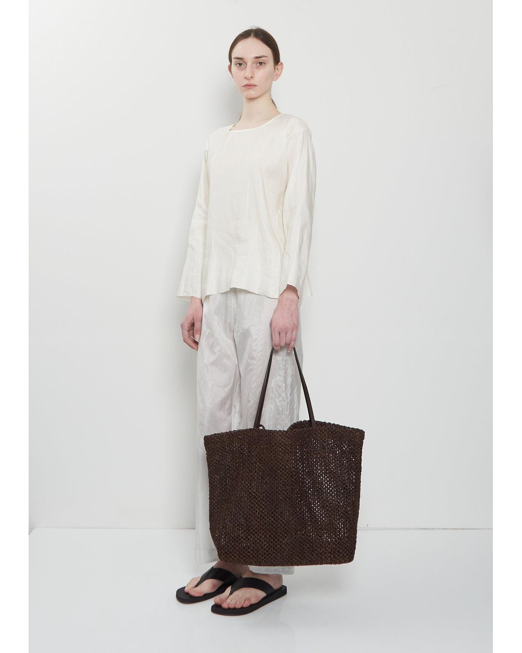 The Row Barn Raffia Tote Raffia in Brown | Lyst UK
