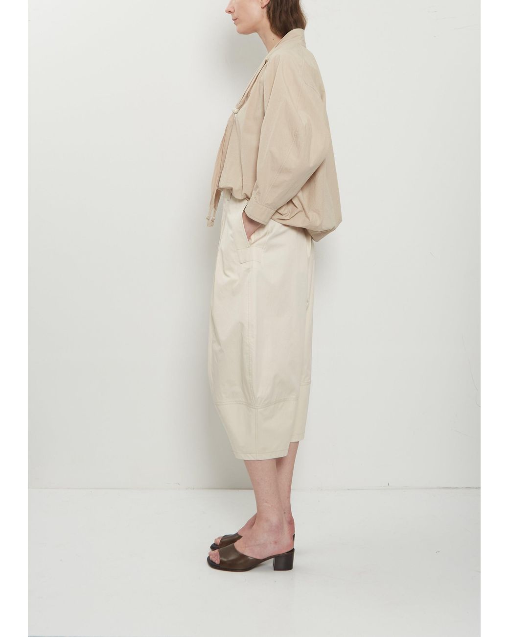 Lemaire Natural Cropped Bermuda Pants