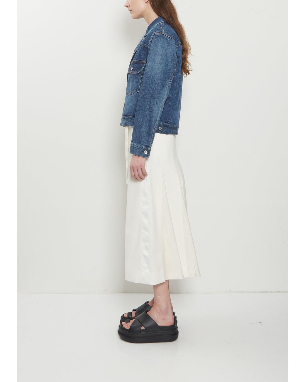 Sacai Blue Double-breasted Denim Jacket