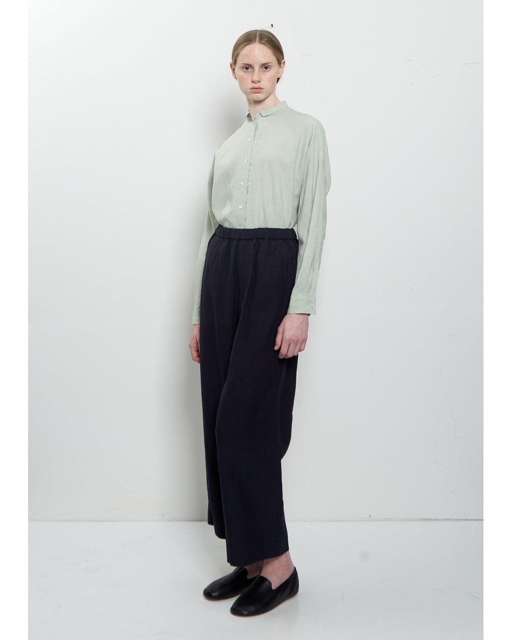 Arts & Science White Easy Wide Linen Pant
