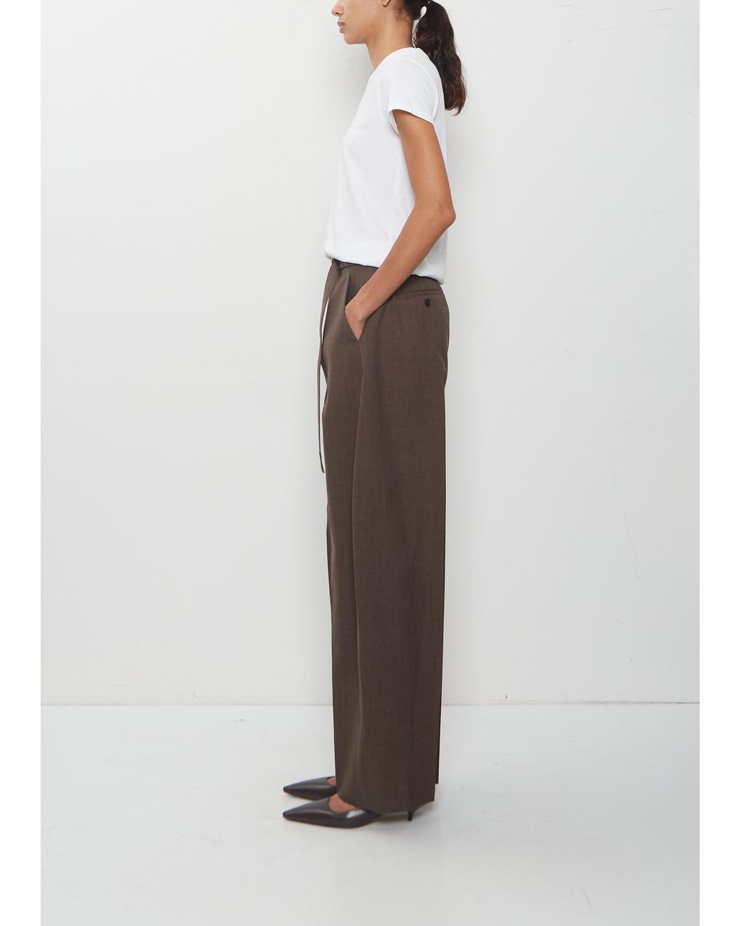 Sacai Brown Wool Suiting Pants