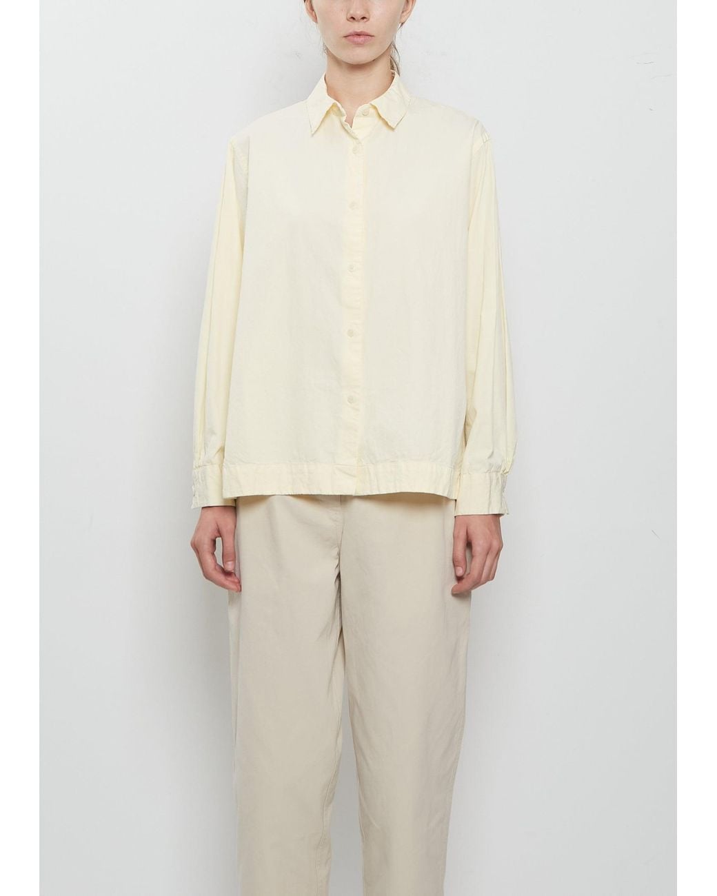 Casey Casey White Biggy Paper Cotton Shirt