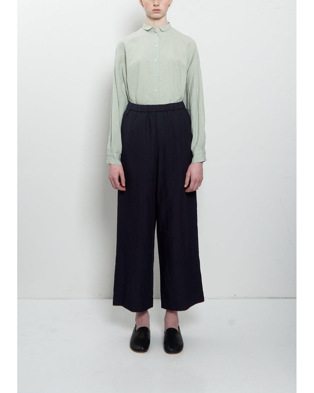 Arts & Science White Easy Wide Linen Pant