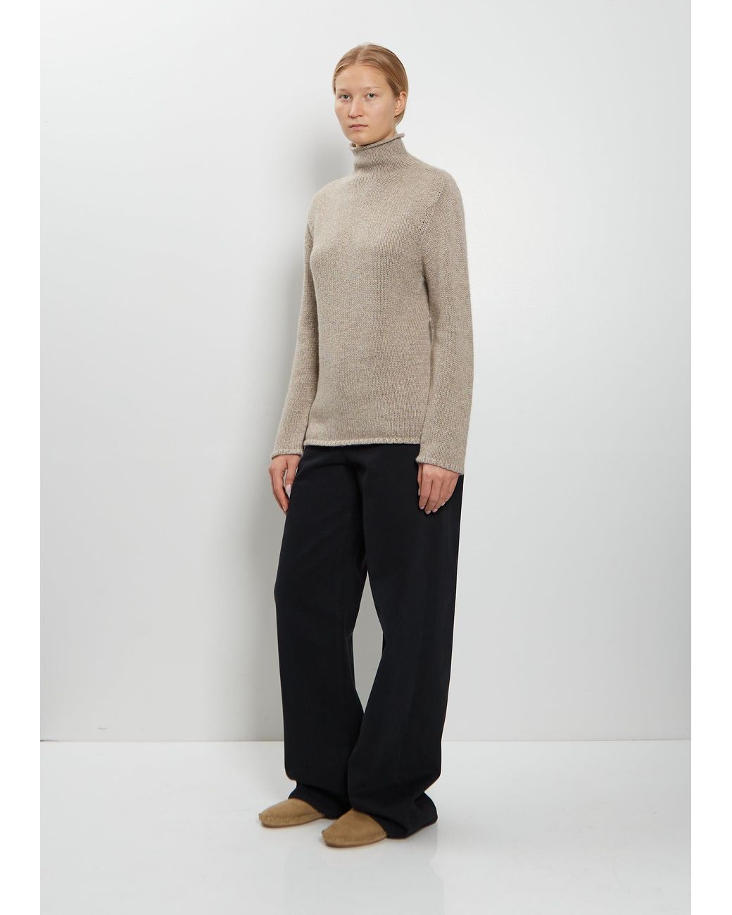 The Row Natural Mariam Cashmere Top