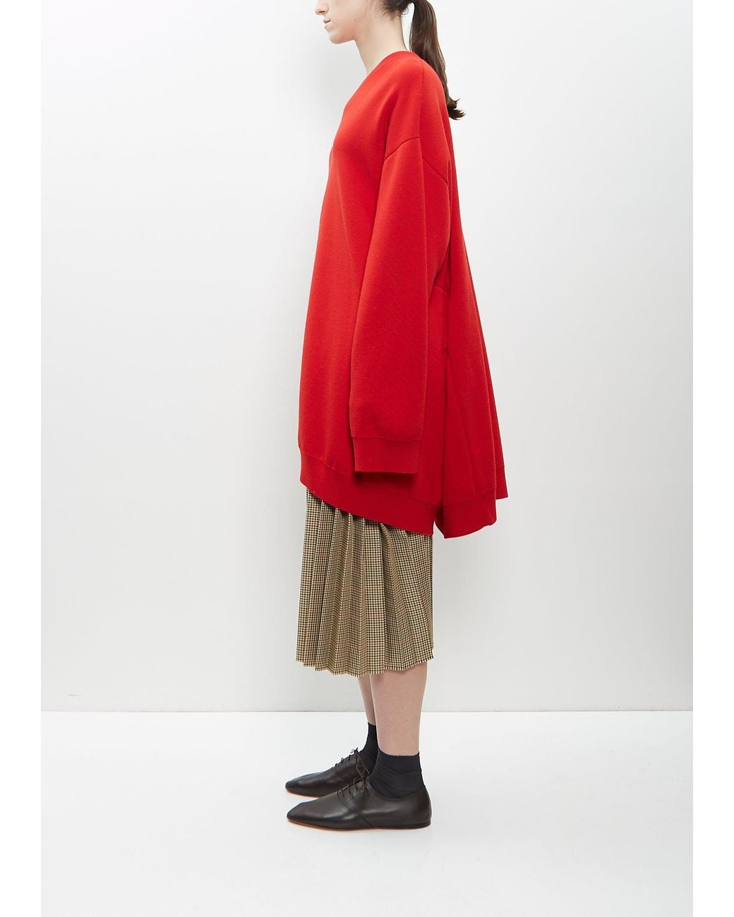Marie Adam-Leenaerdt Red Wool Sweater Dress