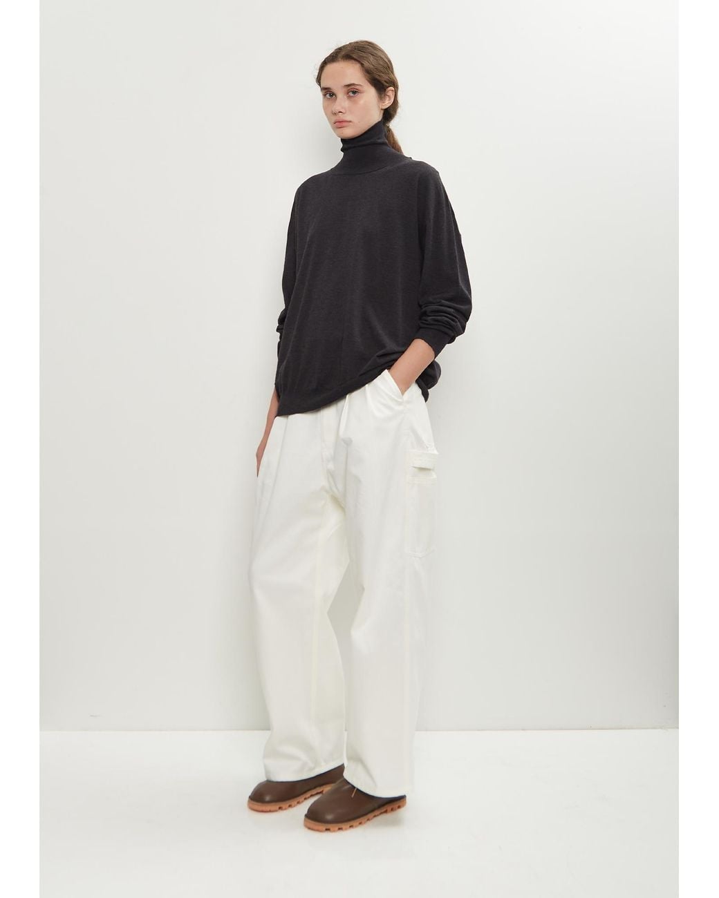 Sofie D'Hoore Black Maffei Wool Turtleneck Pullover