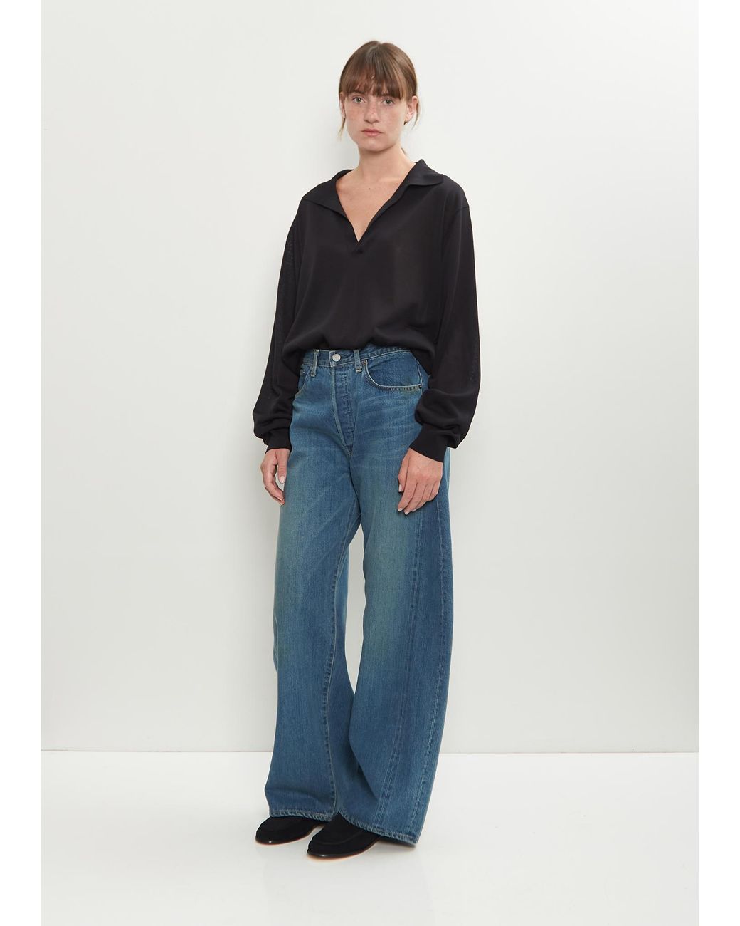 Ssstein Deformation Wide Denim Jeans in Blue | Lyst